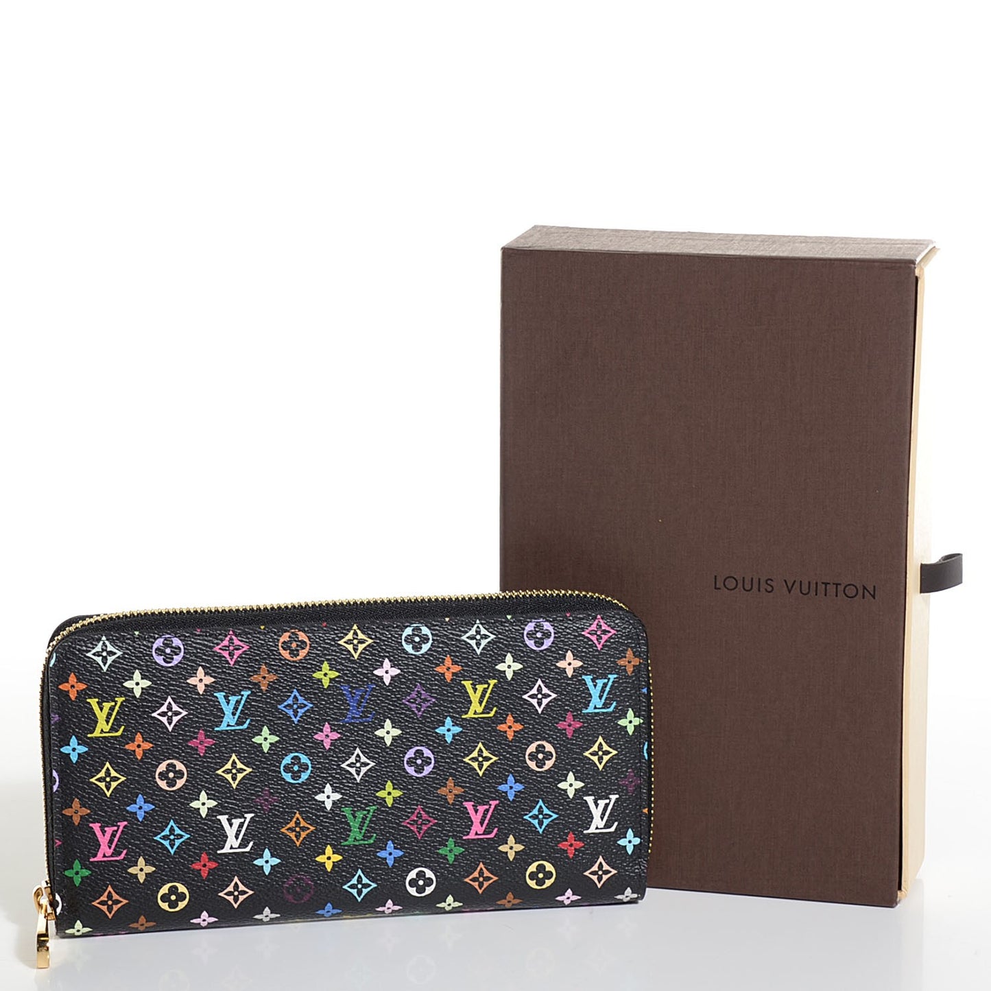 Monogram Multicolor Zippy Wallet Black Violet