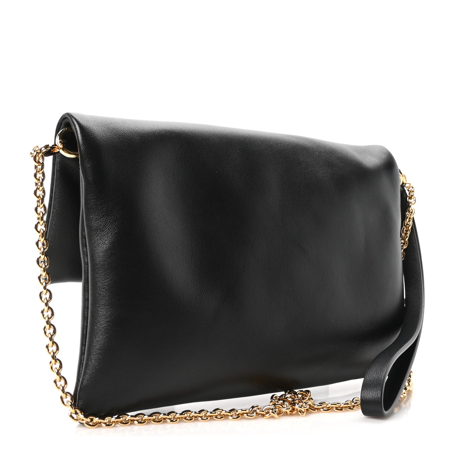 Shiny Nappa Mama Baguette Pochette Black