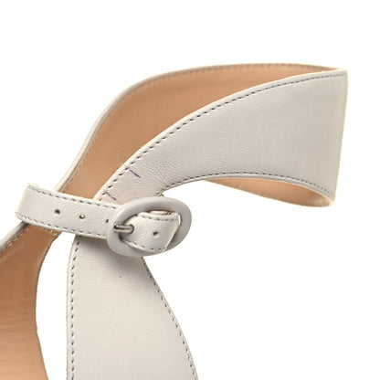 Christian Louboutin Suede Calfskin Patent Arletissima 100 Sandals 37 Blue White Yellow 9 of 10