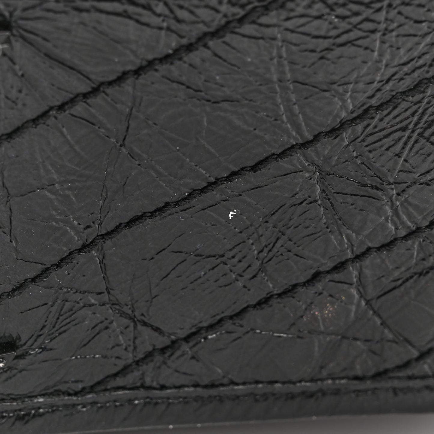 Crinkled Calfskin Matelasse Monogram Niki Body Bag Black