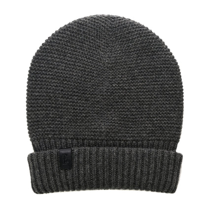 Hermes Cashmere Knit Boston Beanie Hat L Gris Chine 1 of 7