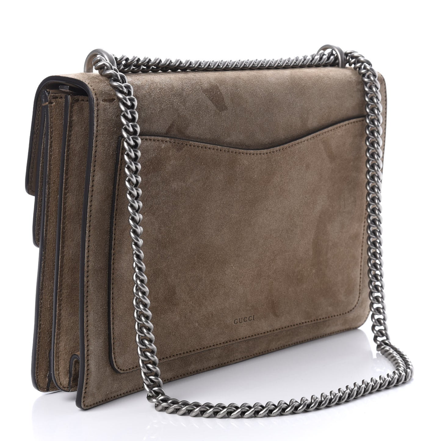 Suede Medium Dionysus Shoulder Bag Taupe
