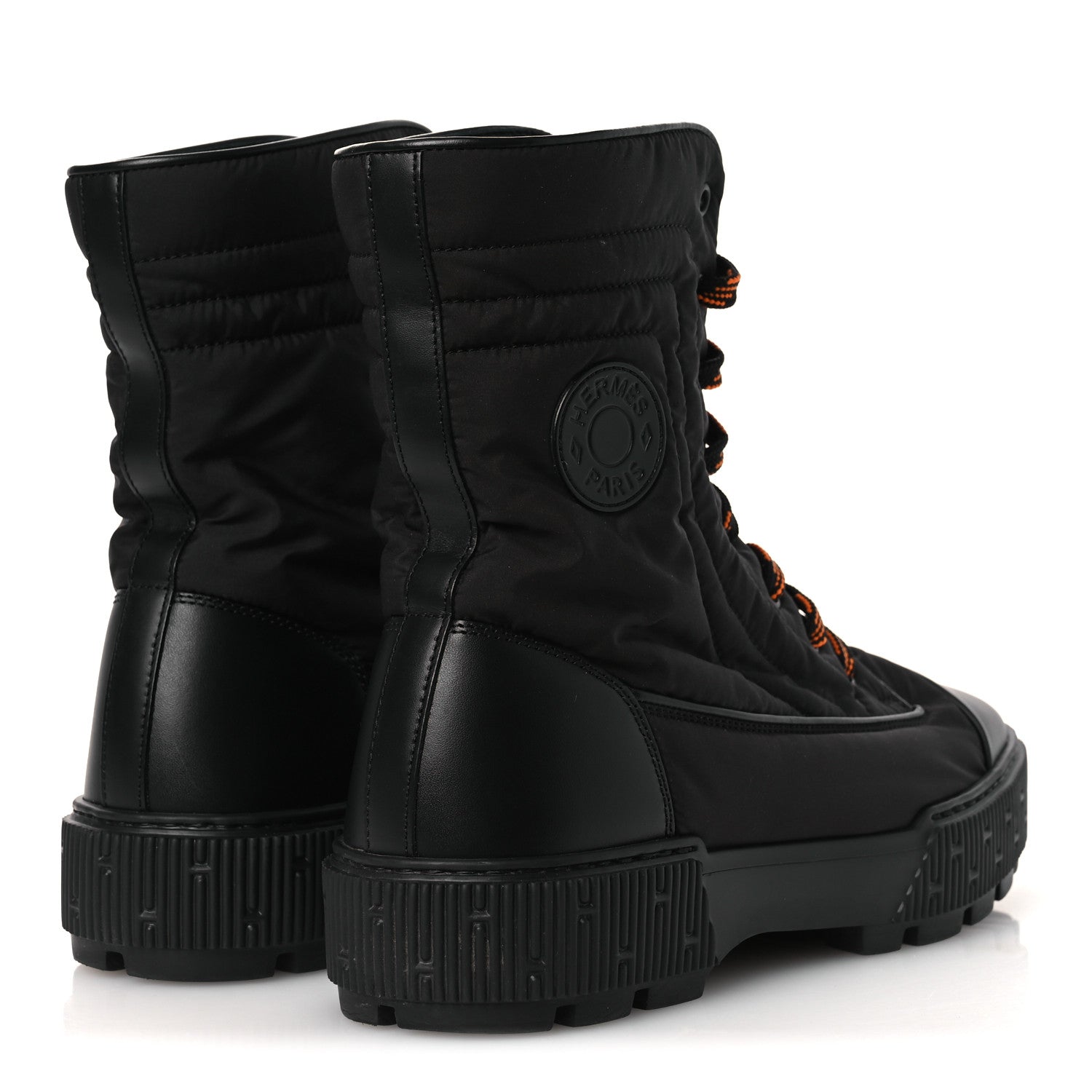Hermes Calfskin Parachute Fresh Ankle Boots 40.5 Black 4 of 12