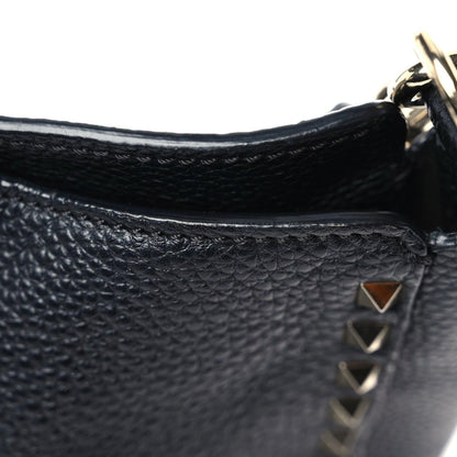 Valentino Garavani Pebbled Calfskin Large Rockstud Flip-Lock Messenger Bag Black 9 of 12