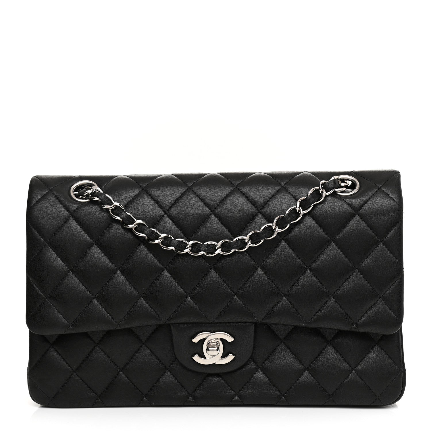 Chanel Lambskin Quilted Medium Double Flap Black 1 of 25