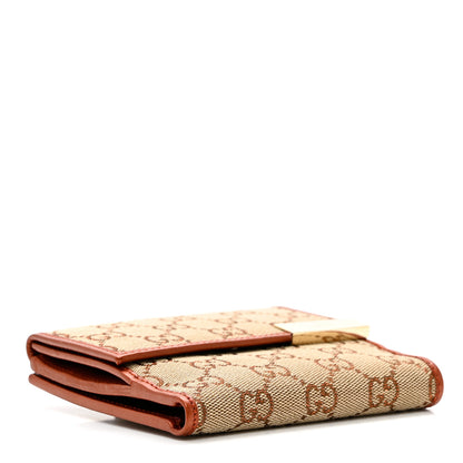 Gucci Monogram Metallic Calfskin Dice French Flap Wallet Bronze 4 of 6