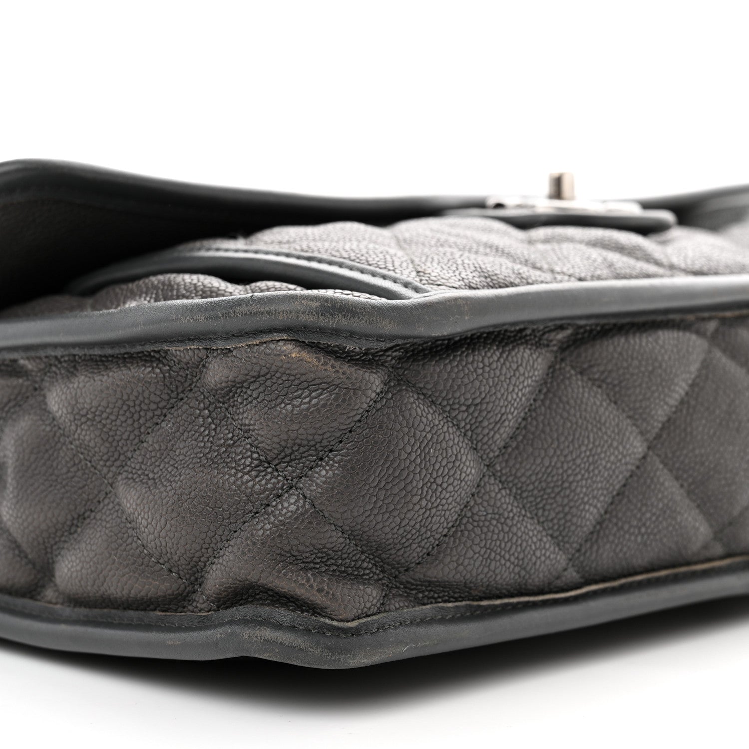 Chanel Caviar Quilted Large French Riviera Flap Dark Grey 8 of 13