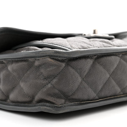 Chanel Caviar Quilted Large French Riviera Flap Dark Grey 8 of 13