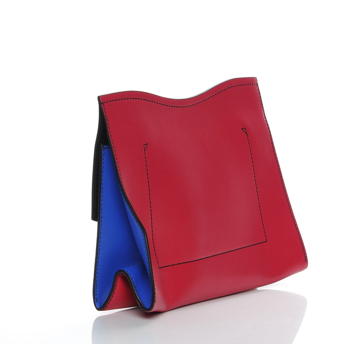 Calfskin Medium Curl Bag Clutch Dark Pink