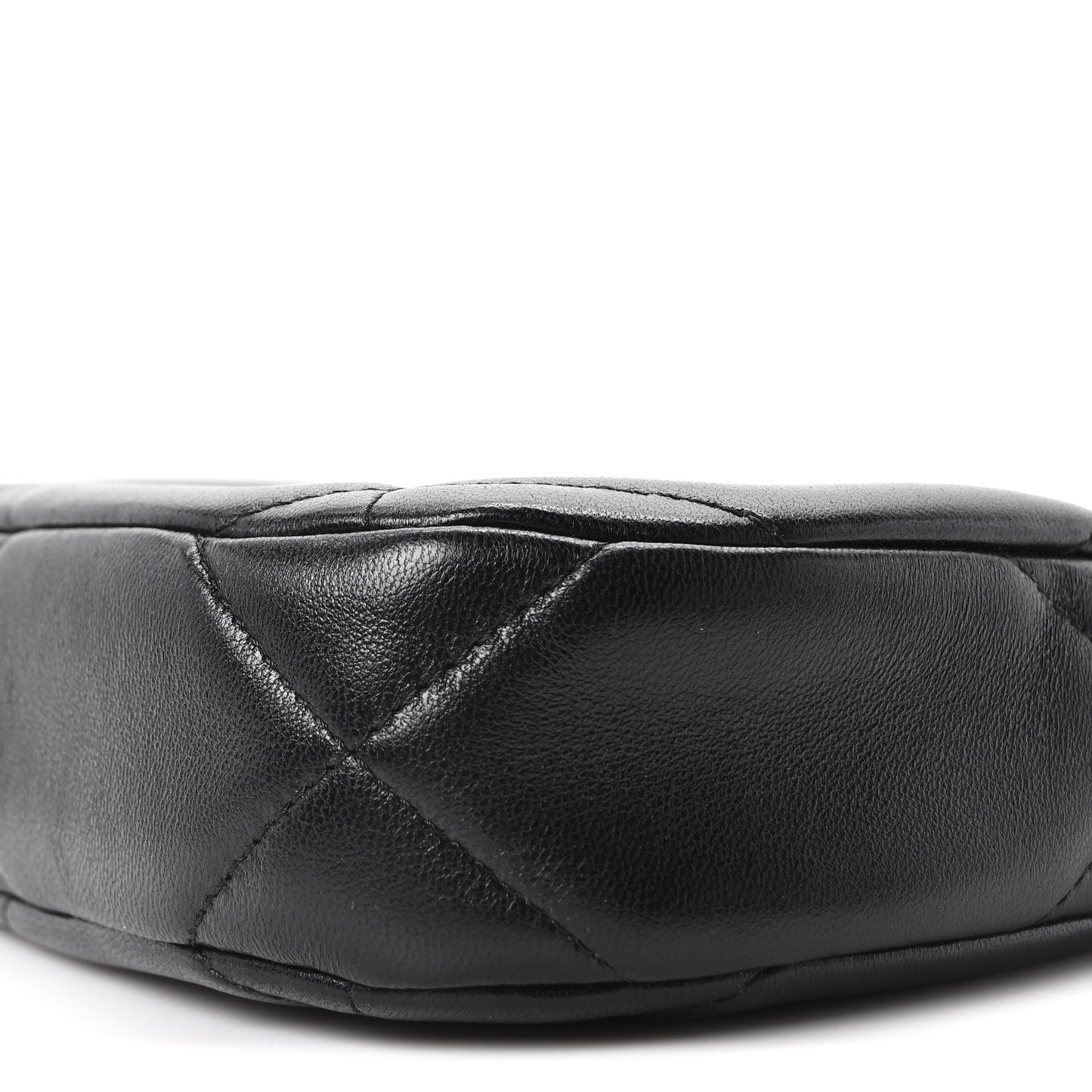 Lambskin Quilted Chanel 19 Hobo Clutch With Chain Black