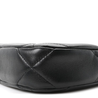 Chanel Lambskin Quilted Chanel 19 Hobo Clutch With Chain Black 10 of 10