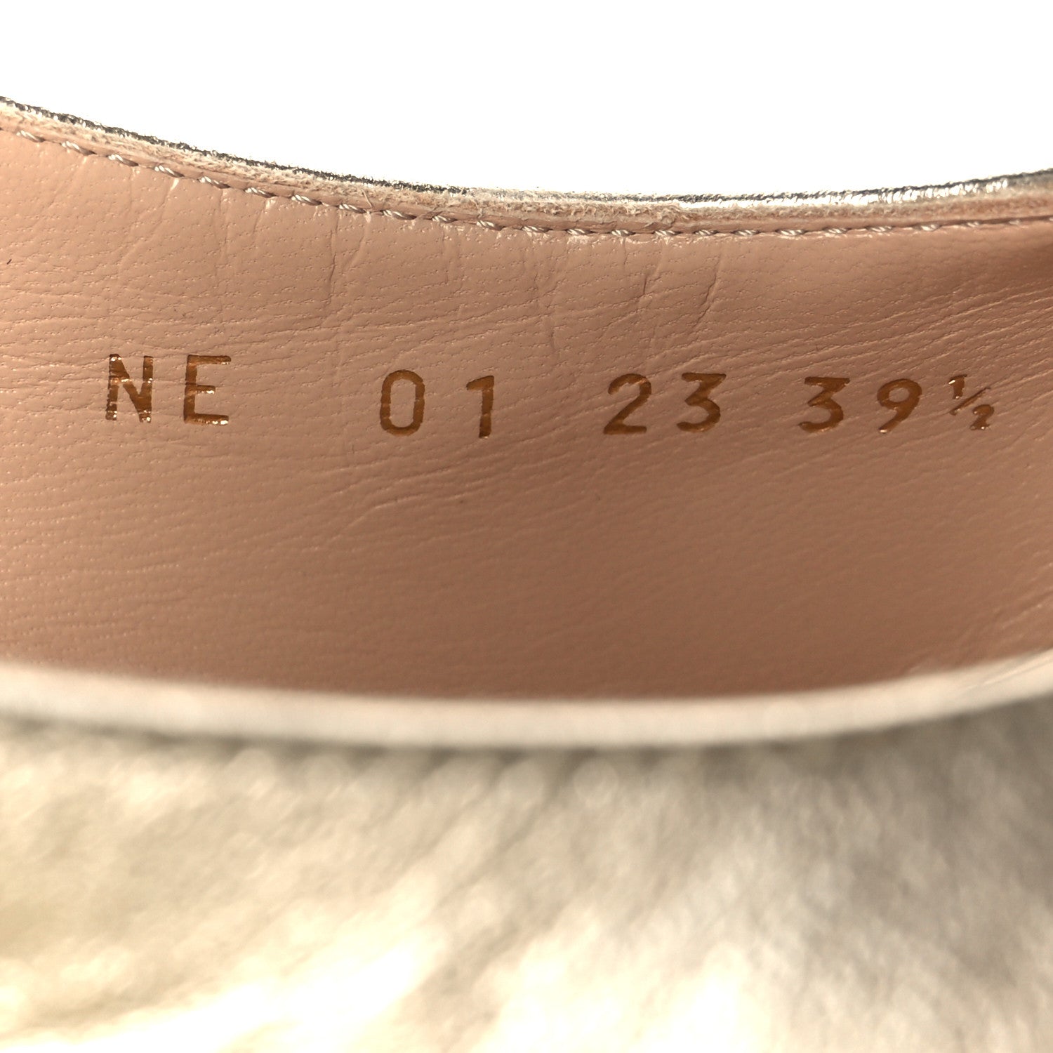 Christian Dior Laminated Lambskin Captured Mules 39.5 Pale Gold 9 of 10