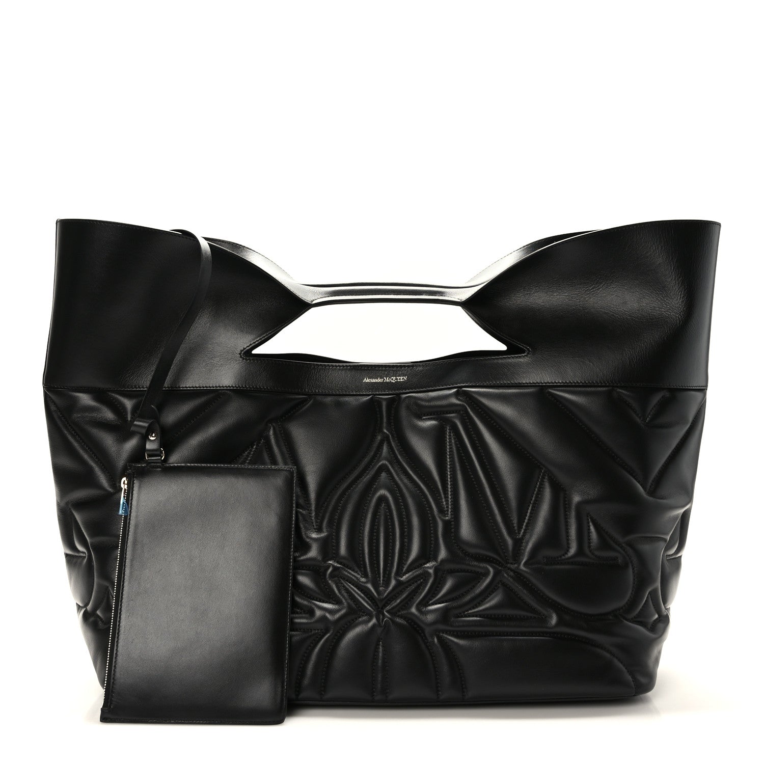 Alexander McQueen Calfskin Quilted Large The Bow Bag Black 1 of 9