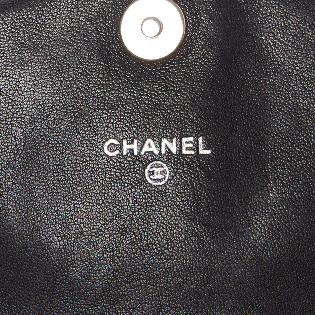 Lambskin Half Moon Wallet On Chain WOC Black