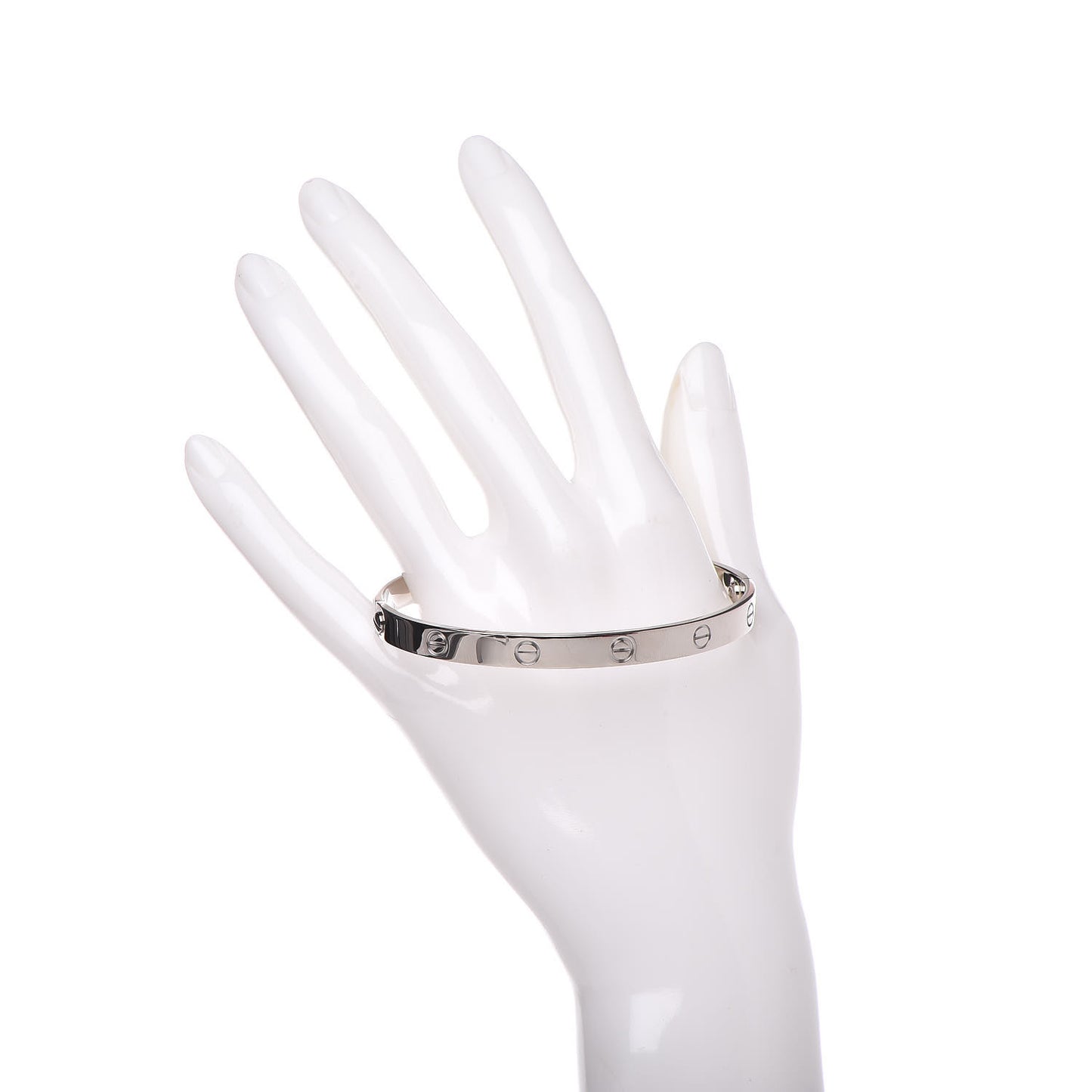 18K White Gold LOVE Bracelet 20