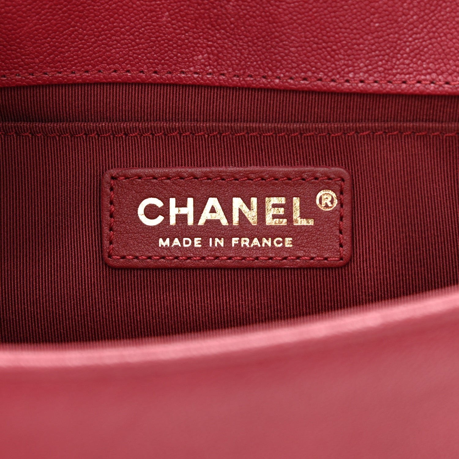 Chanel Caviar Chevron Quilted Medium Boy Flap Dark Pink 5 of 11