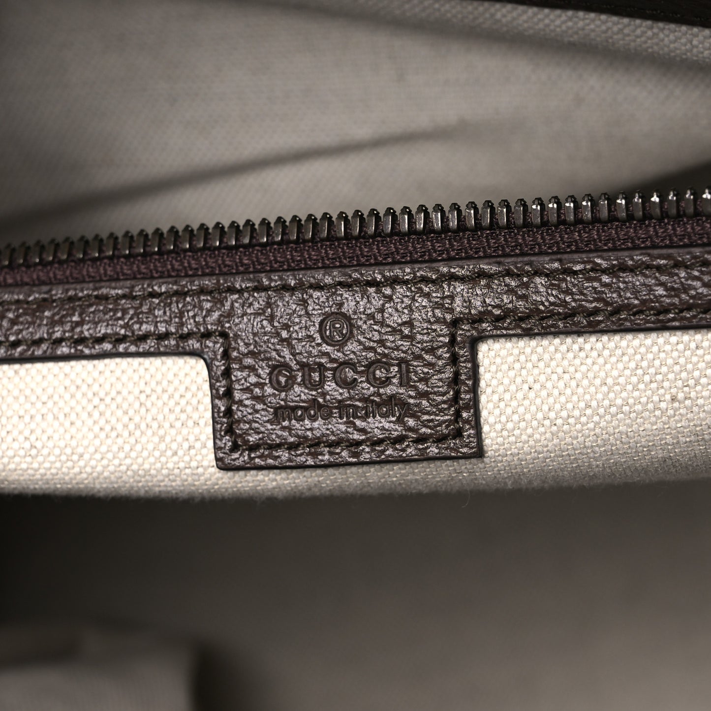 GG Supreme Monogram Textured Dollar Calfskin Web Large Savoy Bowling Bag Beige Ebony New Acero