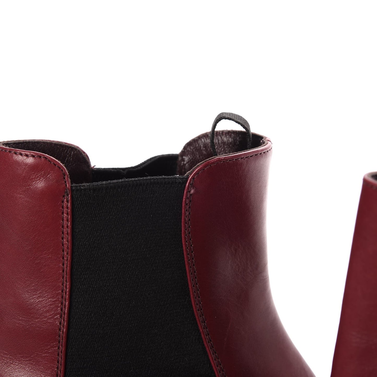 Calfskin Cap Toe Chelsea Boots 38 Amaranto
