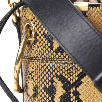 Chloe Python Embossed Calfskin Mini Roy Bucket Bag September Sun 9 of 9