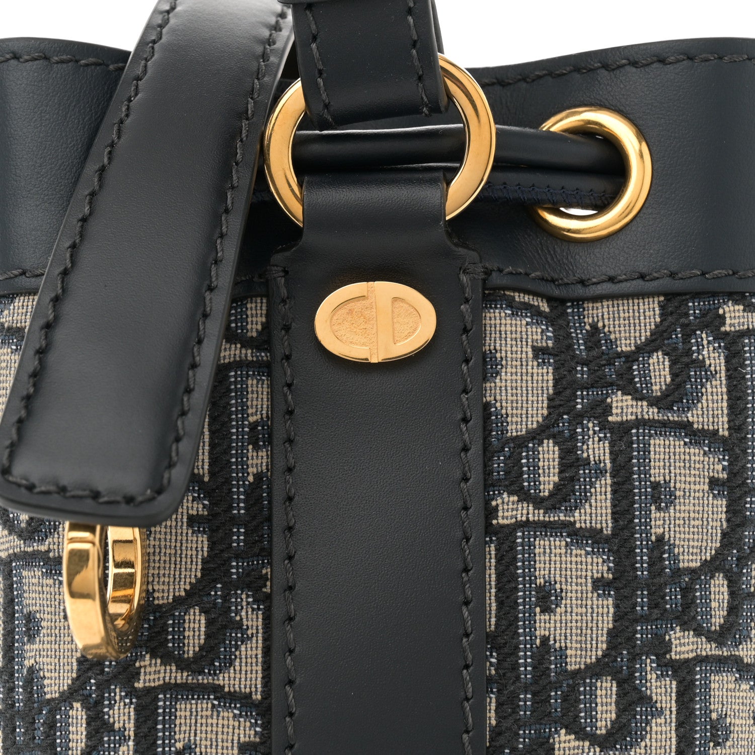 Christian Dior Oblique Small Drawstring Backpack Blue 8 of 10
