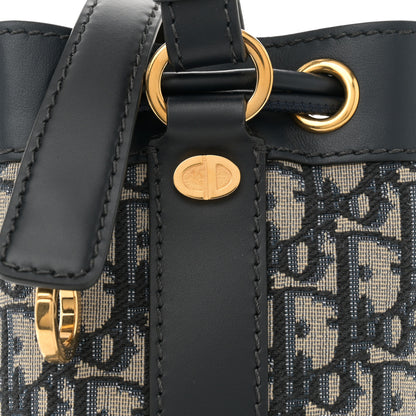 Christian Dior Oblique Small Drawstring Backpack Blue 8 of 10