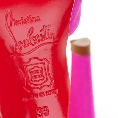 Christian Louboutin Satin Joli Noeud 957 Slides 39 Fuchsia 7 of 7