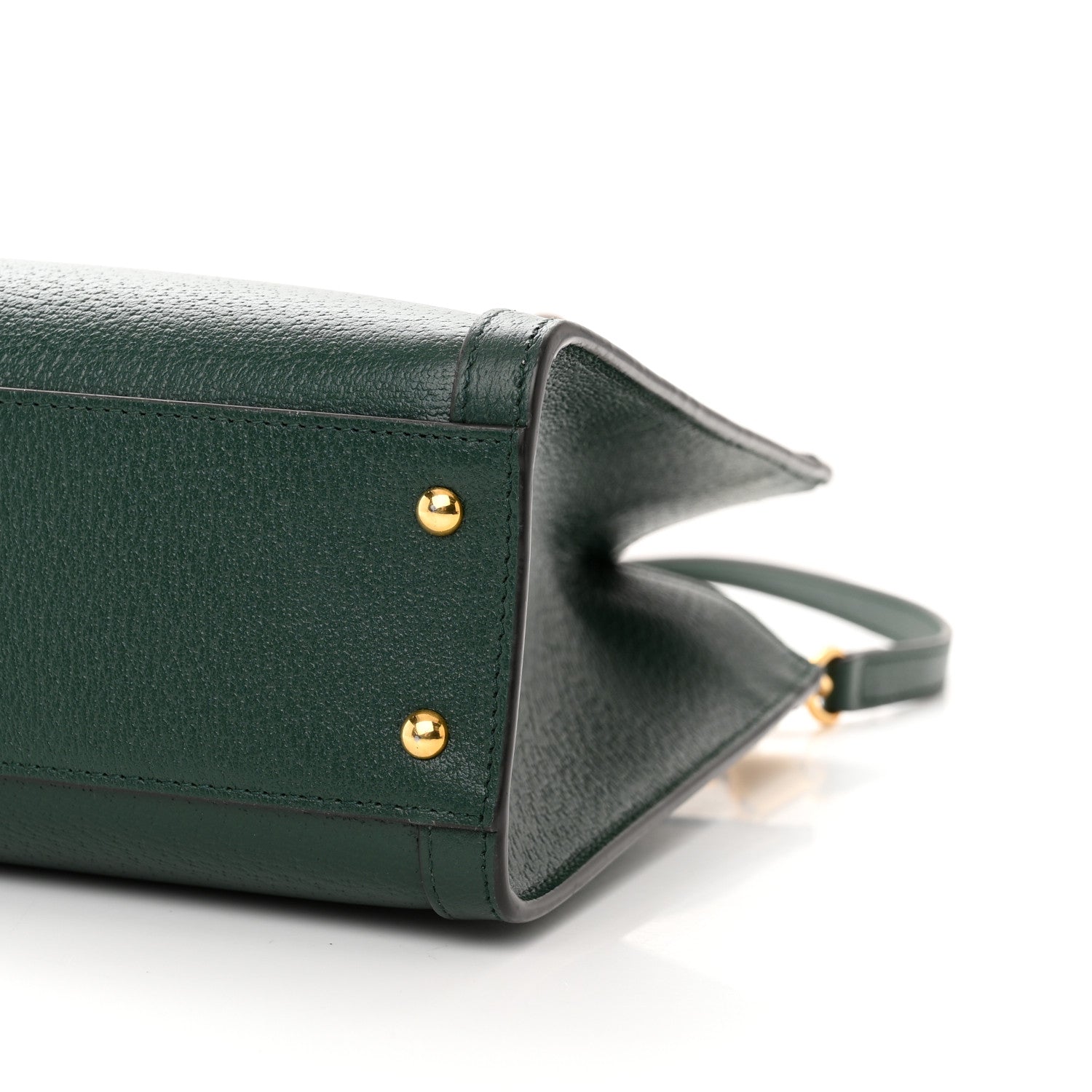 Gucci Textured Dollar Calfskin Web Small Diana Tote Bag Green 10 of 15