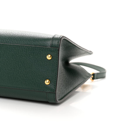 Gucci Textured Dollar Calfskin Web Small Diana Tote Bag Green 10 of 15