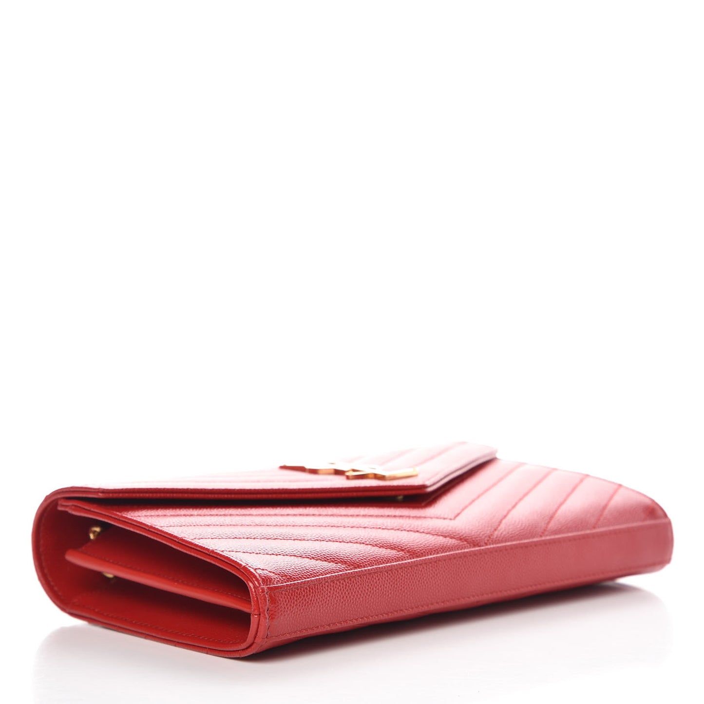 Grain De Poudre Matelasse Chevron Monogram Chain Wallet Bandana Red