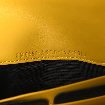 Fendi Vitello Cruise F is Fendi Bi-Color FF 1974 Embossed Continental Envelope Wallet Maya Black Sunflower 6 of 7