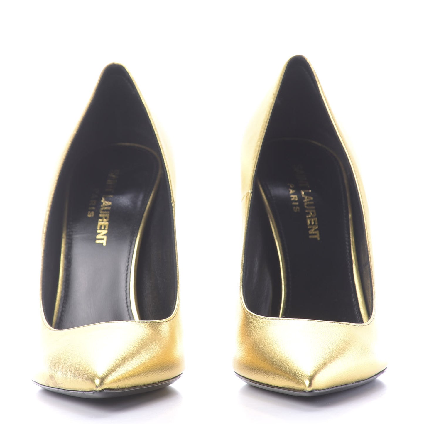 Calfskin Opyum 100 Pumps 36.5 Gold