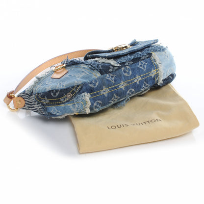 Louis Vuitton Denim Patchwork Pouchy Blue 4 of 7