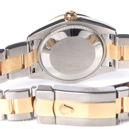 Rolex Stainless Steel 18K Yellow Gold Diamond 31mm Oyster Perpetual Datejust Watch Silver Roman 178343 5 of 7