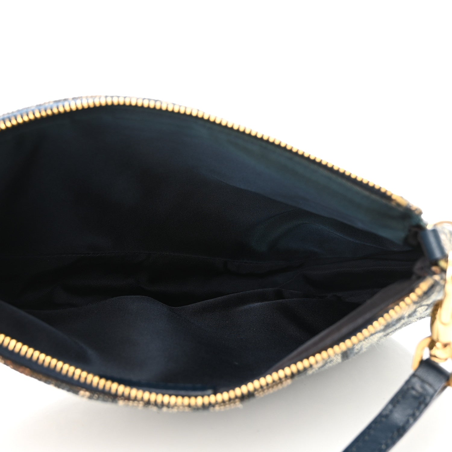 Christian Dior Monogram Mini Saddle Pochette Navy 5 of 12