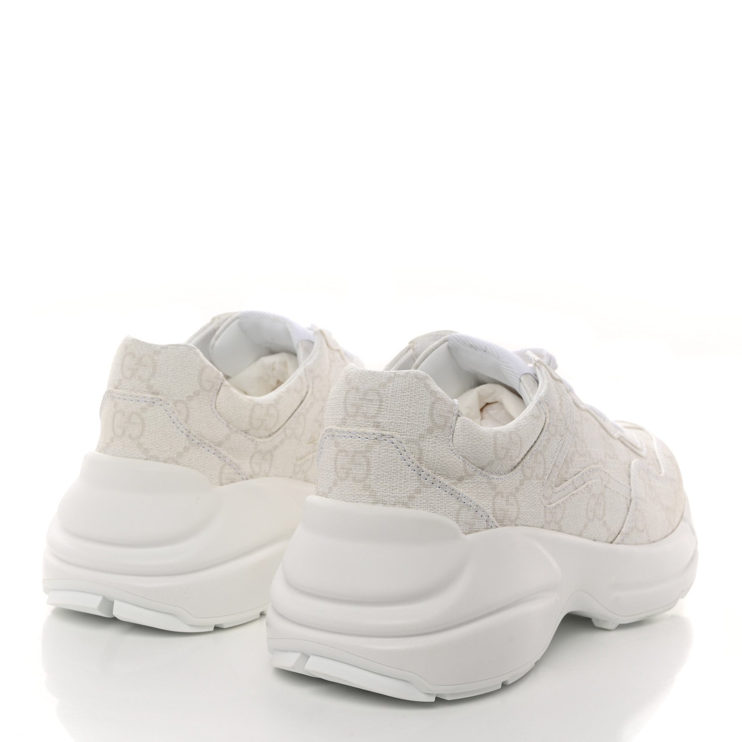 Gucci GG Supreme Monogram Womens Rhyton Sneakers 36.5 White 4 of 8