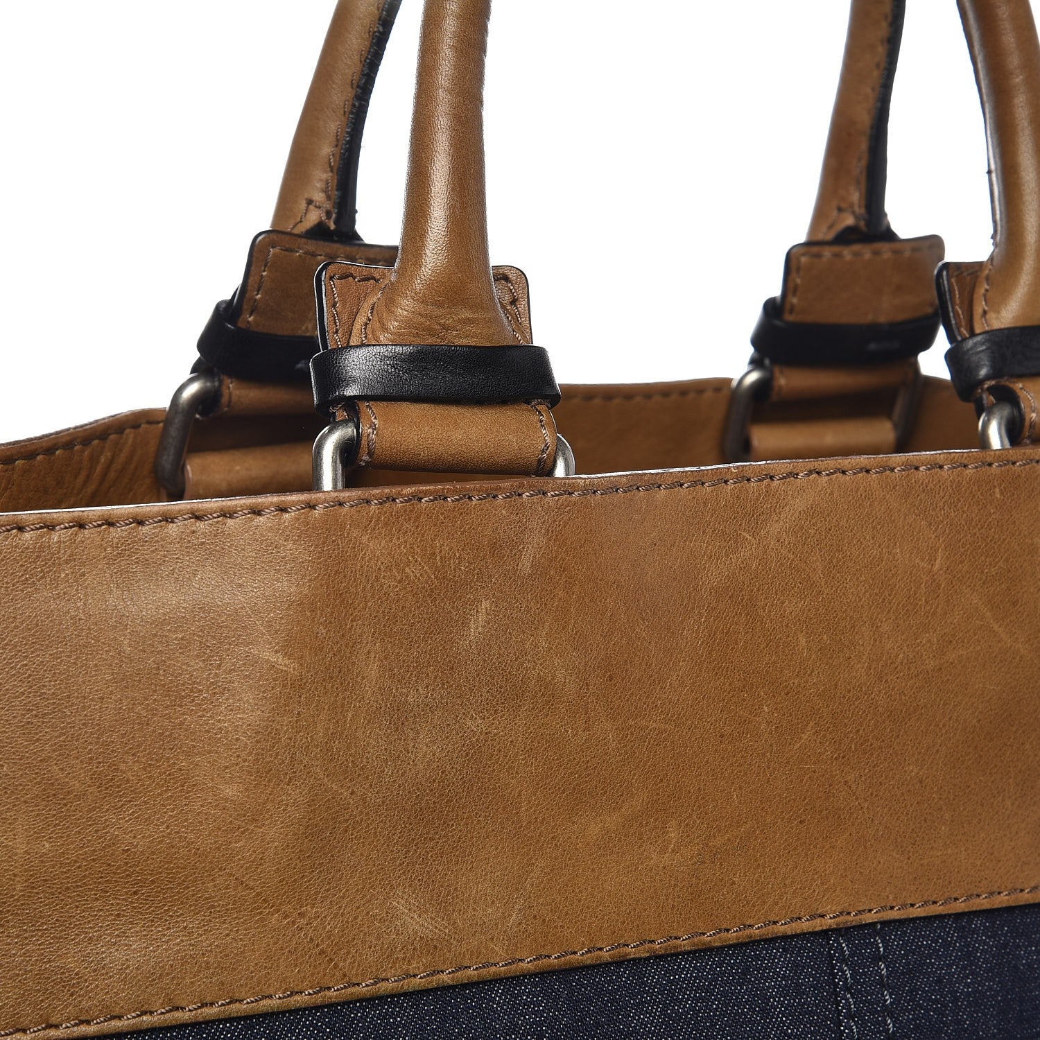 Chloe Denim Calfskin Tote Blue 8 of 8