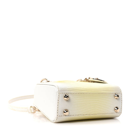 Christian Dior Lizard Micro Lady Dior Yellow Multicolor 4 of 11
