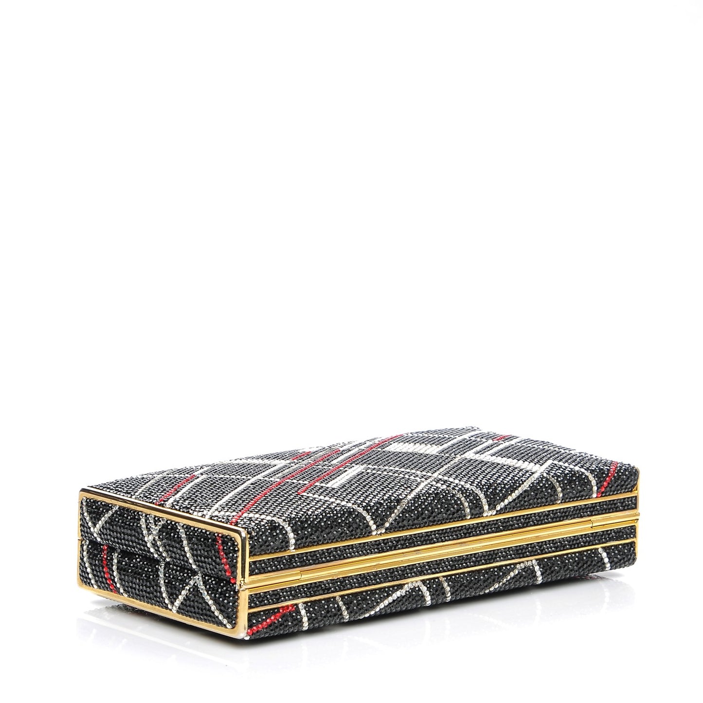 Swarovski Crystal Minaudière Clutch Black