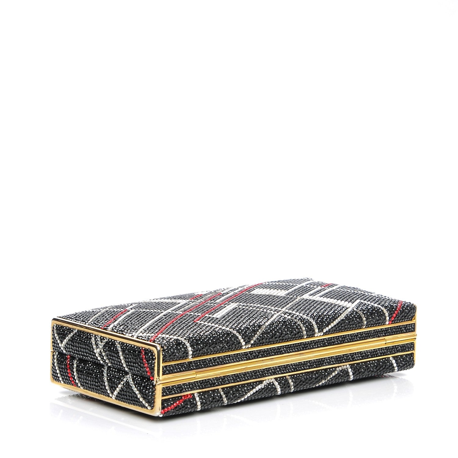 Judith Leiber Swarovski Crystal Minaudière Clutch Black 4 of 7