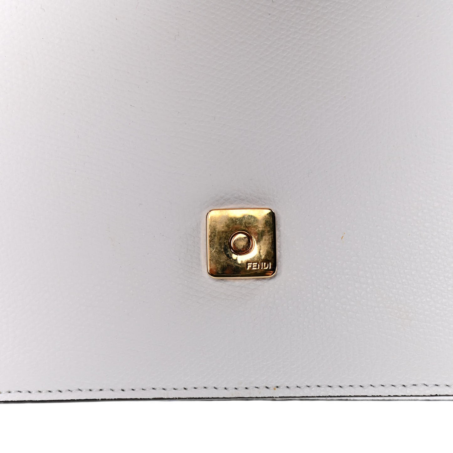 Vitello Cruise F is Fendi FF 1974 Embossed Medium Envelope Wallet On Chain Optical White Maya Black