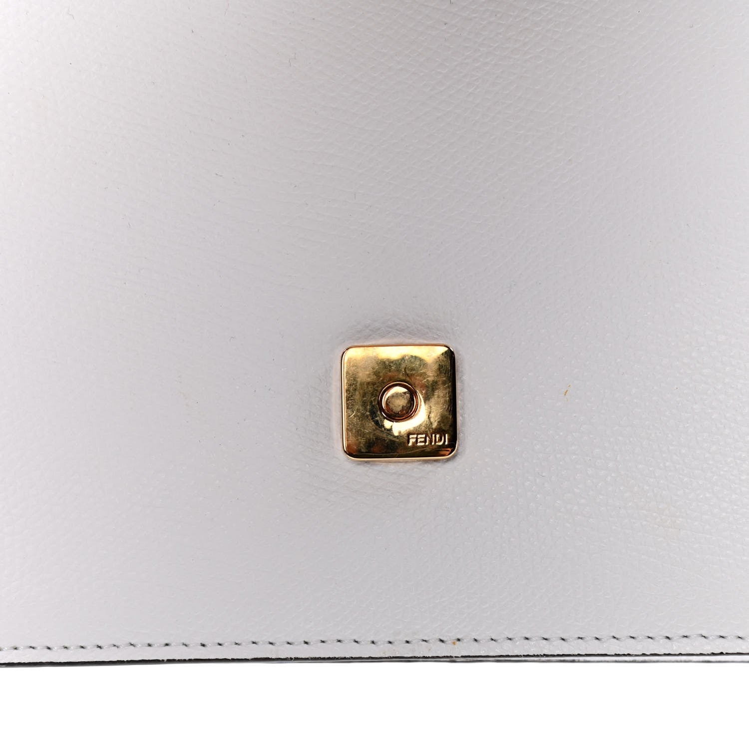 Fendi Vitello Cruise F is Fendi FF 1974 Embossed Medium Envelope Wallet On Chain Optical White Maya Black 14 of 16