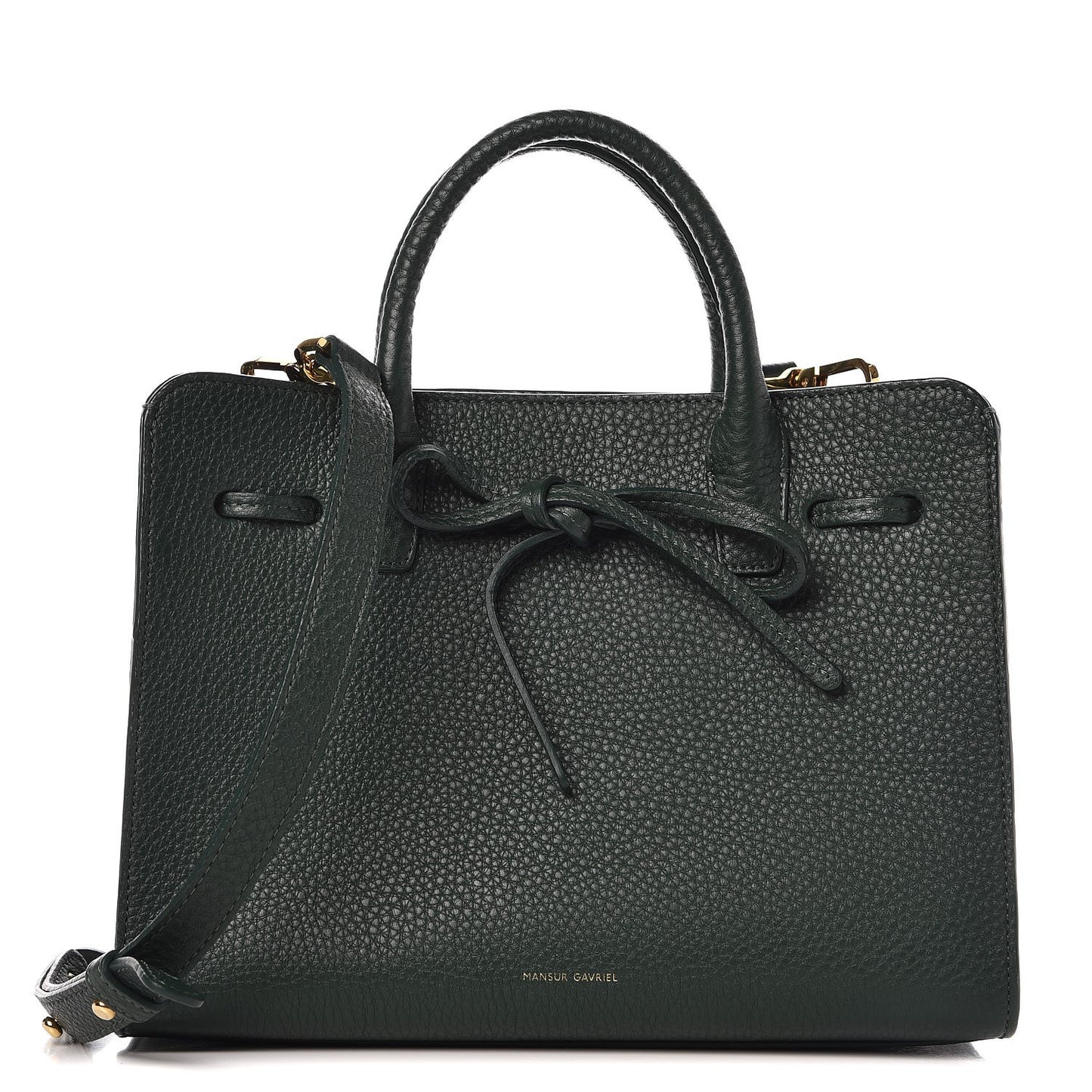 Tumble Calfskin Mini Sun Bag Moss
