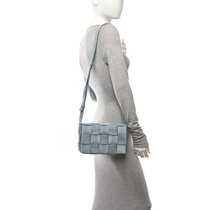Bottega Veneta Denim Maxi Intrecciato Cassette Crossbody Bag Blue 2 of 10