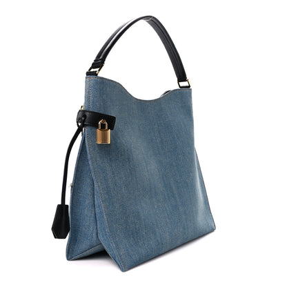 Tom Ford Denim Patchwork Alix Shoulder Bag Blue 4 of 12