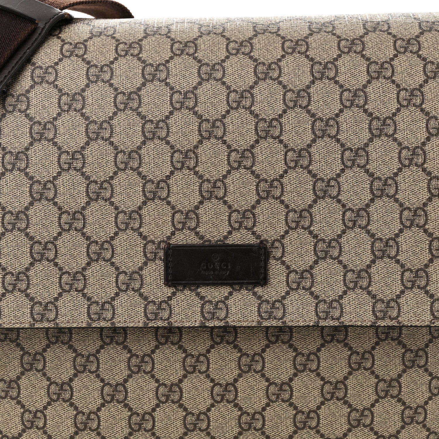 Gucci GG Plus Monogram Messenger Diaper Bag Dark Brown 9 of 14