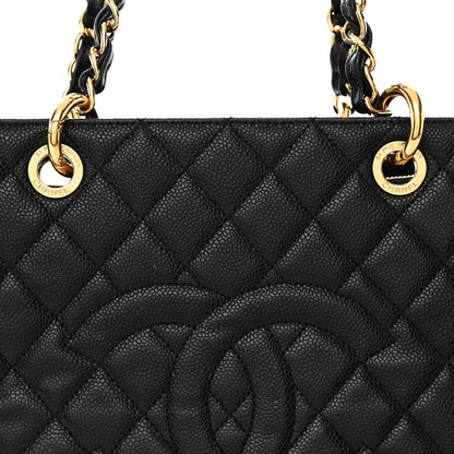 Chanel Caviar Quilted Grand Shopping Tote GST Black 9 of 11