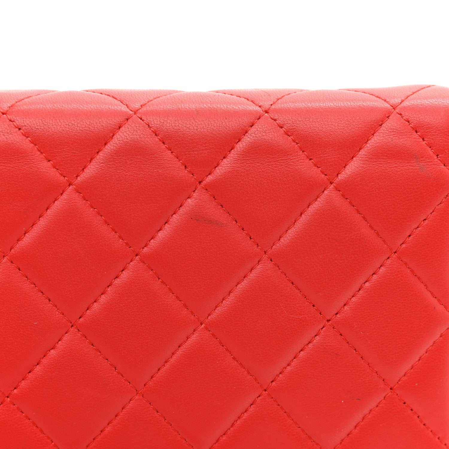 Chanel Lambskin Quilted Boy Wallet On Chain WOC Red 14 of 14
