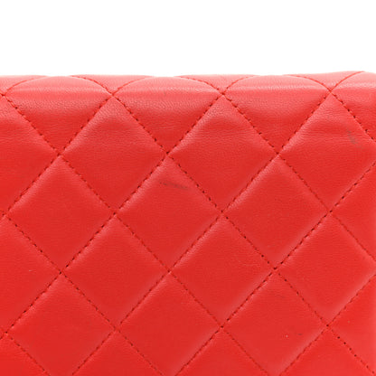 Chanel Lambskin Quilted Boy Wallet On Chain WOC Red 14 of 14