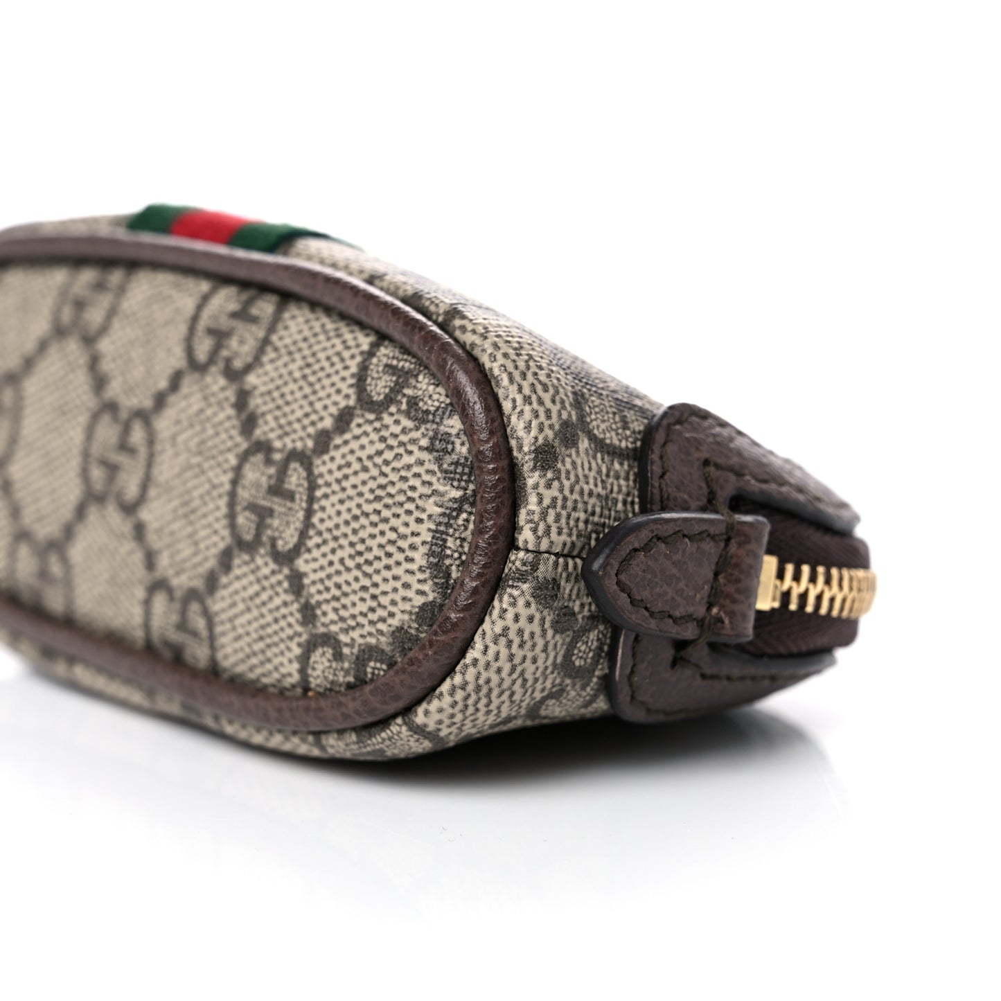 GG Supreme Monogram Web Ophidia Dome Key Pouch Beige New Acero
