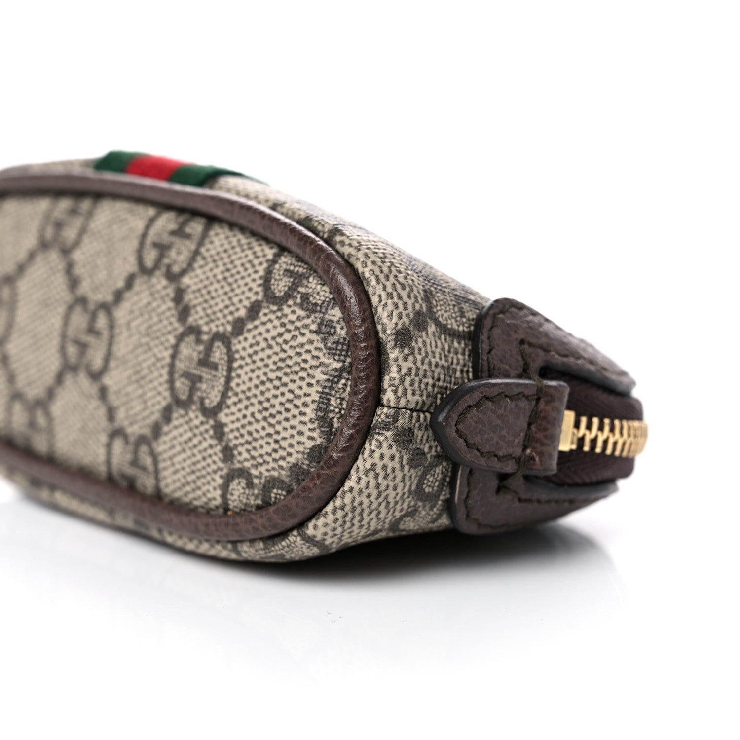 Gucci GG Supreme Monogram Web Ophidia Dome Key Pouch Beige New Acero 9 of 9